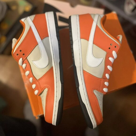 Nike SB Dunk Low Premium Orange Sneakers With Box Size 11 - Picture 1 of 15